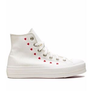 Chuck Taylor All Star Lift Platform High 'Embroidered Hearts - White'